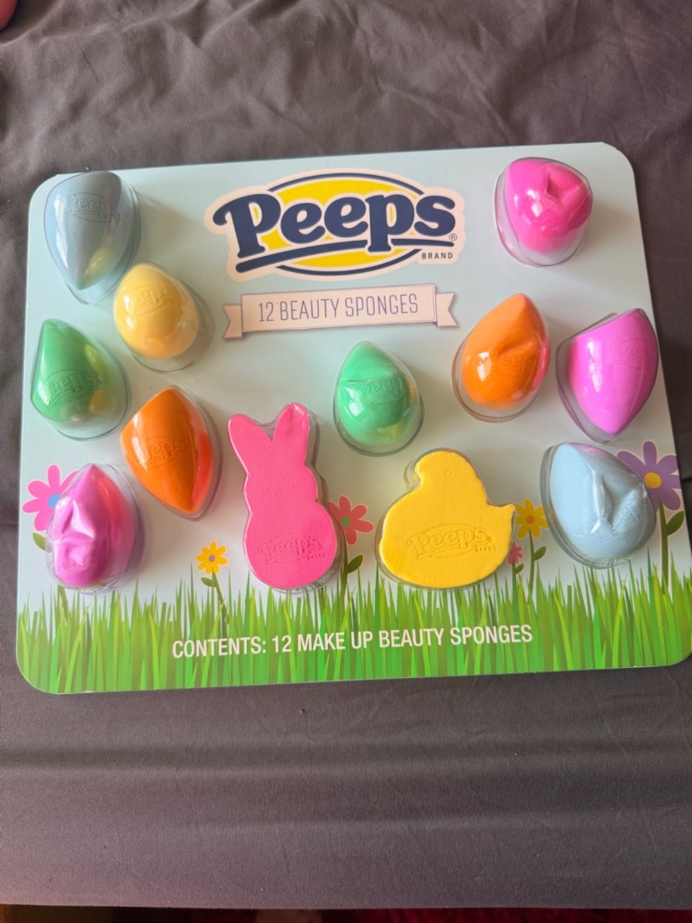 Peeps 12-Piece Assorted Color Beauty Sponge Set